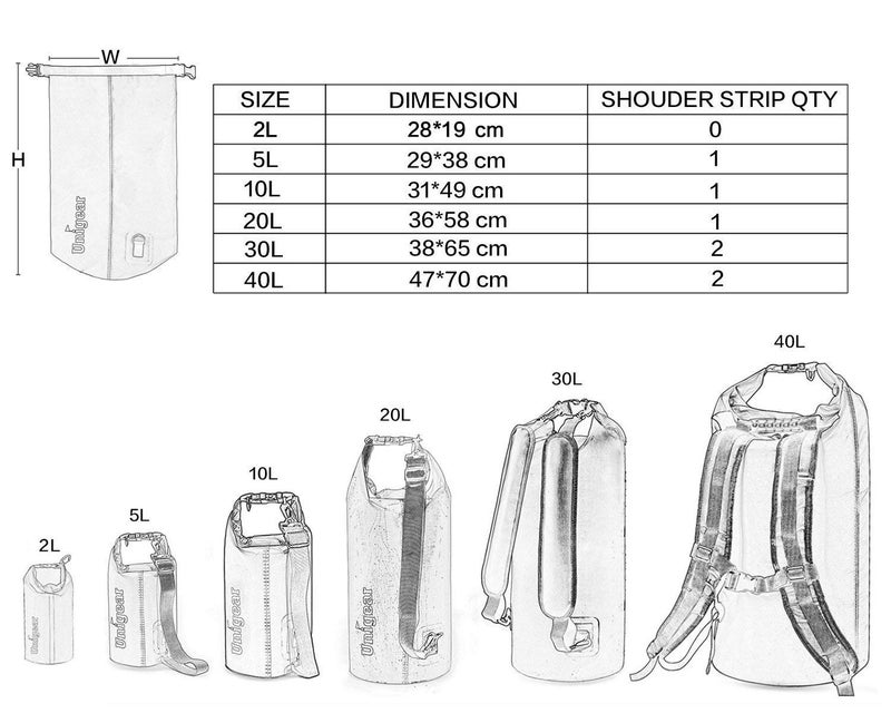 Unigear Dry Bag Waterproof, Floating and Lightweight Bags for Kayaking, Boating, Fishing, Swimming and Camping with Waterproof Phone Case (Orange, 40L) - Image 5